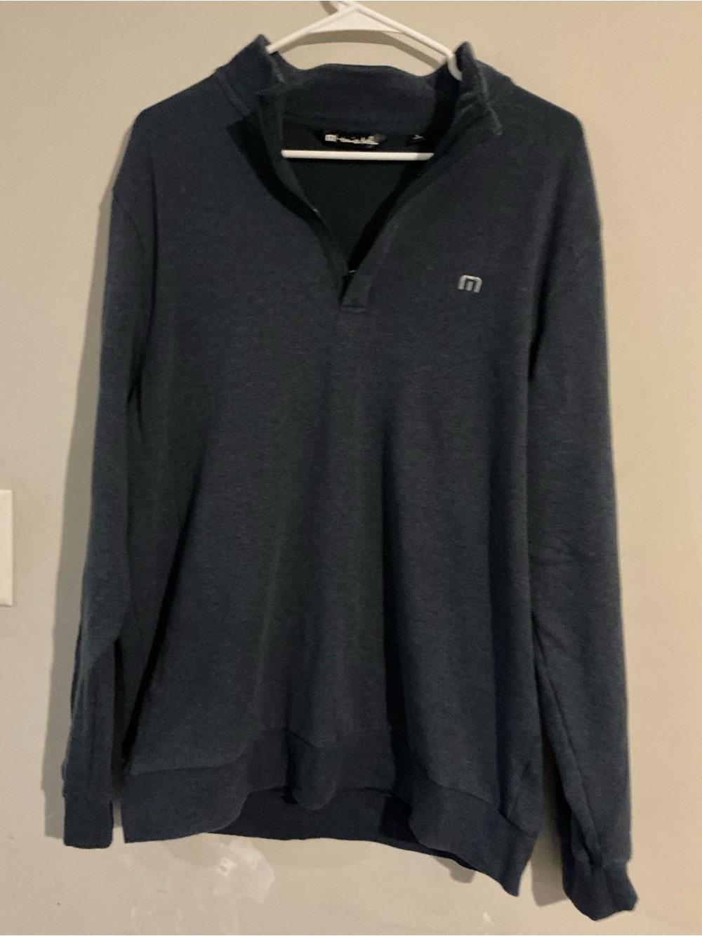Travis Mathew Men's Zip‑Up Sweater in Navy